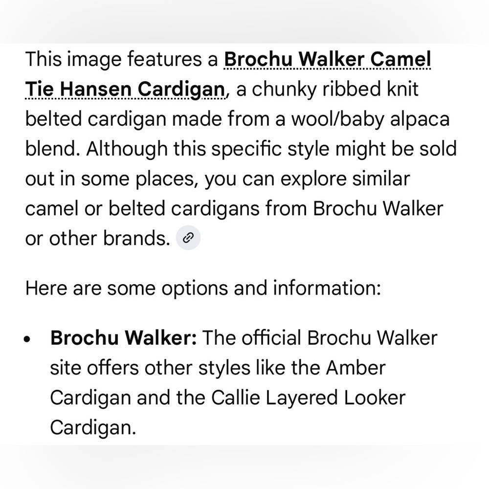 Brochu Walker Wool Baby Alpaca Camel Tie Hansen Wrap Cardigan Size Large - Picture 17 of 17